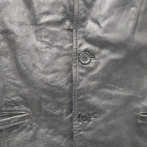 Wilsons Leather Black Button Down Vest Size Large - Picture 5 of 12